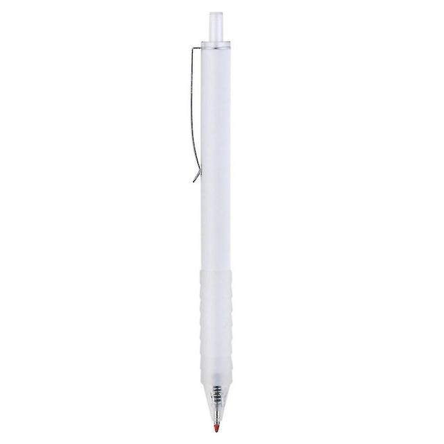 Szmtcv 1pc/6pcs Press Gel Pen With Metal Pen Clip Simple Design Stationery Pen For School Office White on Productcaster.