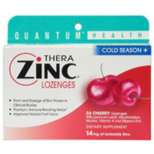 Quantum Health Cold Season+ TheraZinc Lozenges, Cherry 24 Loz (Pack of 4) on Productcaster.