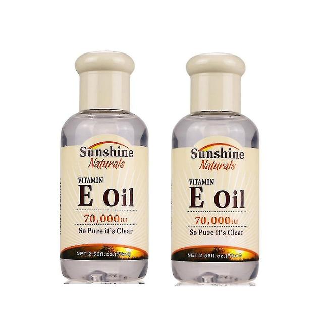 Baron 2pcs Sunshine Naturals Vitamina E Oil 70000iu Líquido 75ml Envelhecimento Rugas Cuidados com a Pele on Productcaster.