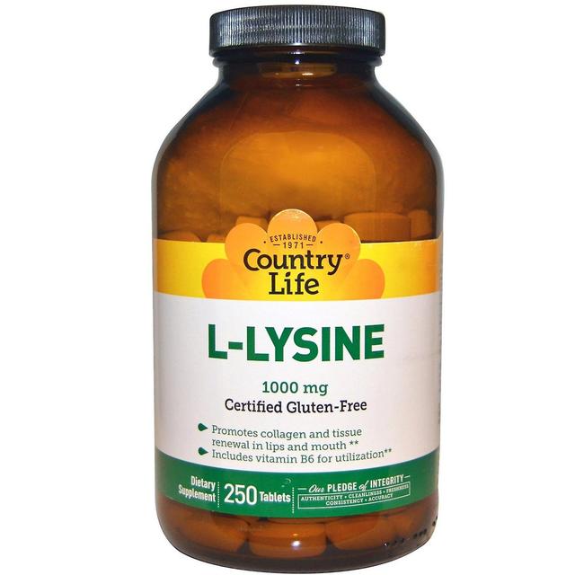 Country Life Landleben, L-Lysin, 1000 mg, 250 Tabletten on Productcaster.