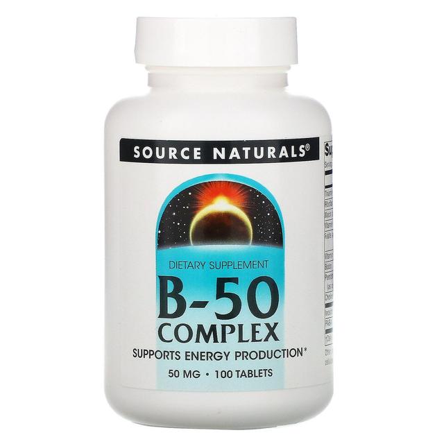 Source Naturals Quelle Naturals, B-50 Complex, 50 mg, 100 Tabletten on Productcaster.