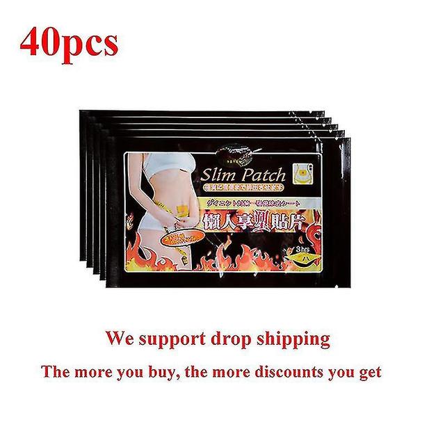 40pcs 4types Slimming Patch Weight Lose Natural Herbal Sticker Belly Waist Fat B 40pcs in 4bags on Productcaster.