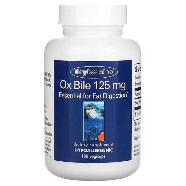 Allergy Research Group, Ox Bile, 125 mg, 180 Vegicaps on Productcaster.