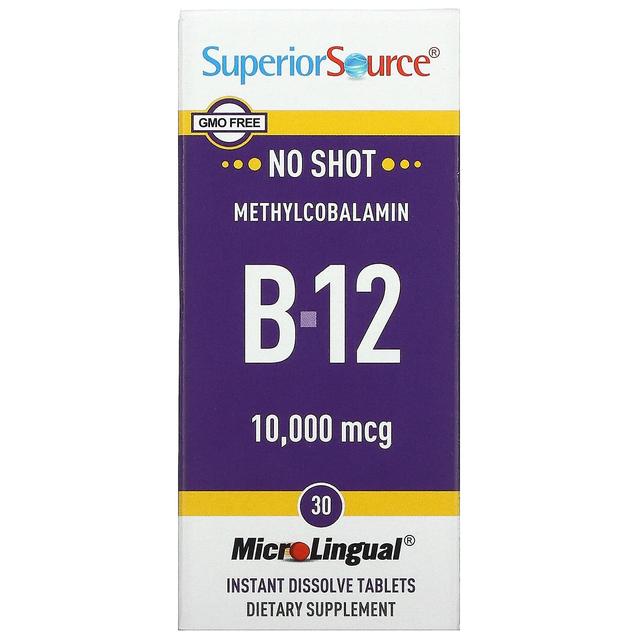 Superior Source Överlägsen källa, Methylcobalamin B-12, 10,000 mcg, 30 MicroLingual Instant Lös upp tabletter on Productcaster.