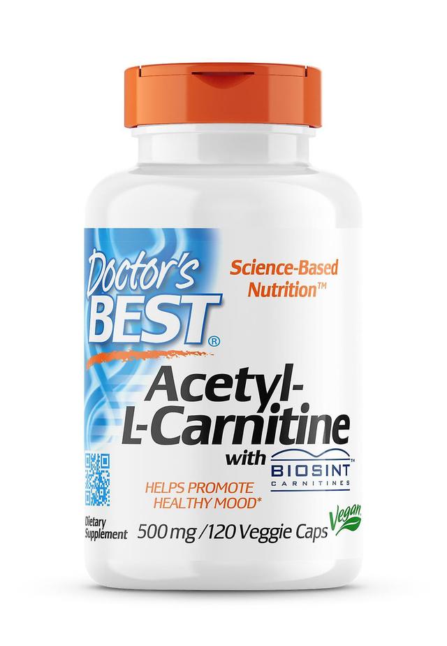 Doctor's Best Acetyl-L-Carnitine with Biosint Carnitines 500 mg 120 Veggie Capsules on Productcaster.