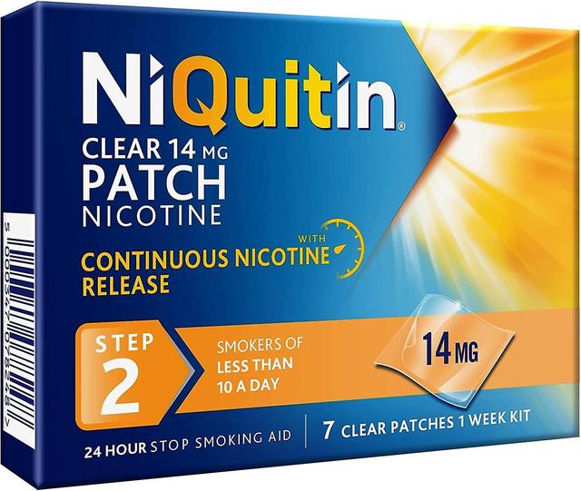 Niquitin Nicotine Patch Invisible 14mg Step 2 24h Craving Control 7 Patches on Productcaster.