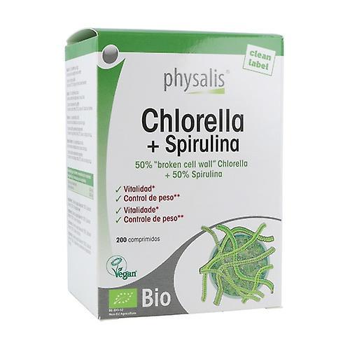 Physalis Organic Chlorella and Spirulina 200 tablets on Productcaster.