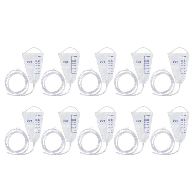 10 Pcs 450ml Enema Bag Kit Silicone Colon Detox Cleanse Kit For Gynecological Irrigation Enterotherapy Children on Productcaster.