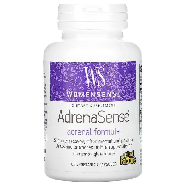 Natural Factors, Womensense, AdrenaSense, Adrenal Formula, 60 Vegetarian Capsules on Productcaster.