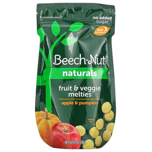 Beech-Nut Bok-Mutter, Naturals, Frukt & Veggie Melties, 8+ Månader, Äpple & Pumpa, 1 oz (28 g) on Productcaster.