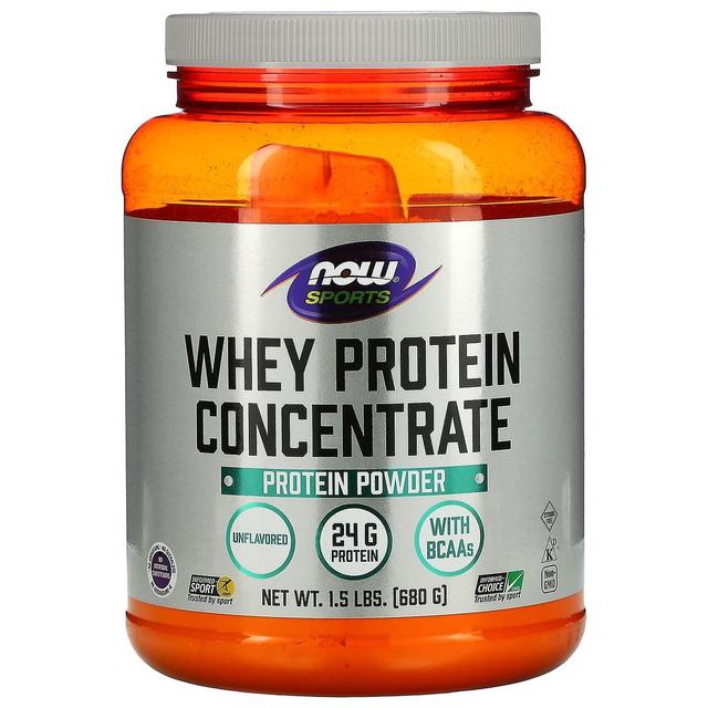 NOW Foods NOW Alimentos, Esportes, Whey Protein Concentrado de Proteína em Pó, Sem sabor, 1,5 lbs (680 g) on Productcaster.