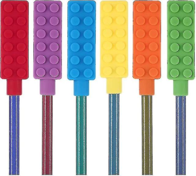 Chewable Pencil Chew Topper Sensory Fidget Toppers For Kids, Oral Motor Special Needs,pack Of 6 on Productcaster.