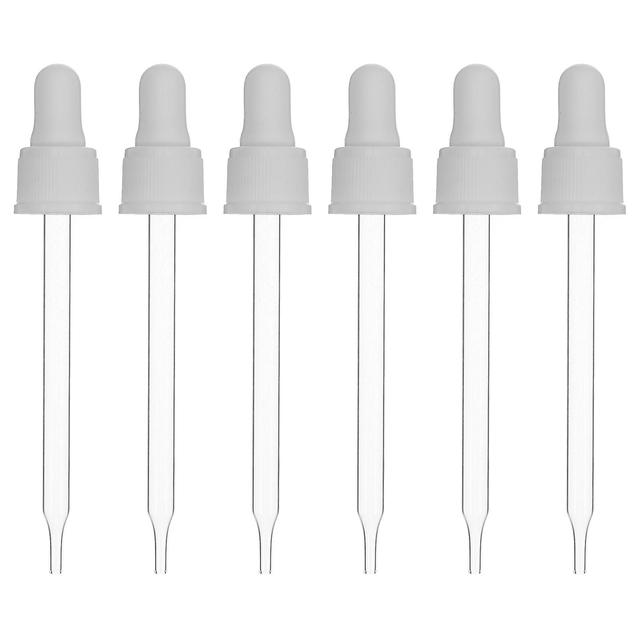 6pcs Glass Dropper Replacement Drops Soda Making Dropper Drink Making Accessories White 12.00X2.00X2.00CM on Productcaster.