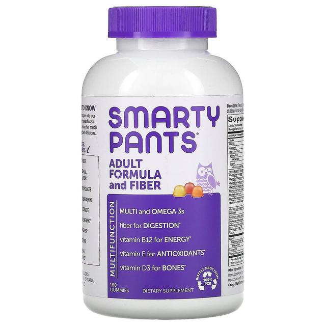 SmartyPants, Adult Formula and Fiber, Lemon, Strawberry Banana, and Orange, 180 Gummies on Productcaster.