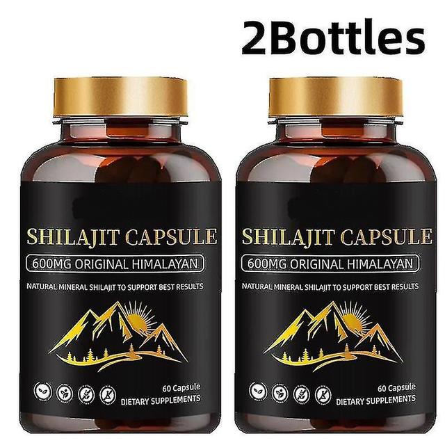 2fľaša Shilajit kapsuly 100% čistý prírodný doplnok bez chuti Aternative To Resin A prášok bohatý I on Productcaster.