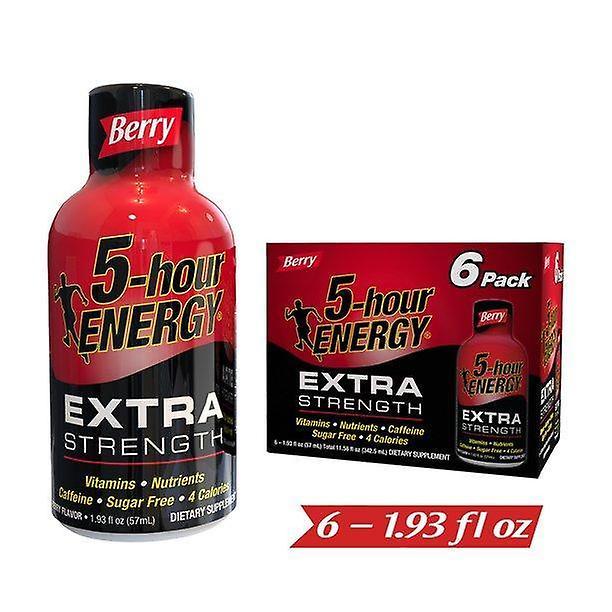 5 Hour Energy Inyección de energía de 5 horas, fuerza extra, baya, 1.93 oz, 6 conteos on Productcaster.