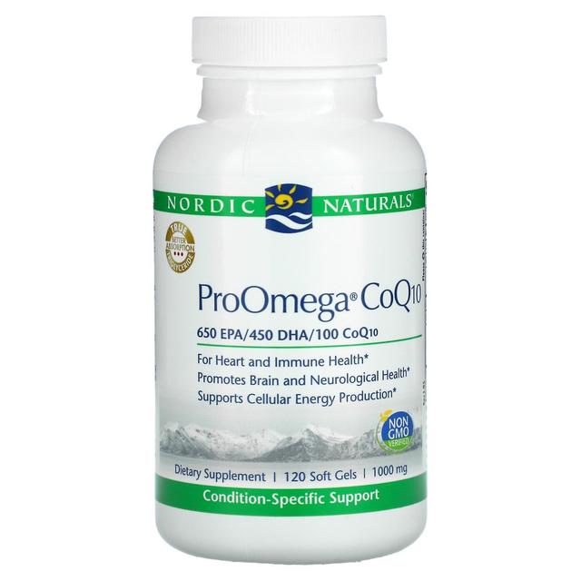 Nordic Naturals, ProOmega CoQ10, 1,000 mg, 120 Soft Gels on Productcaster.