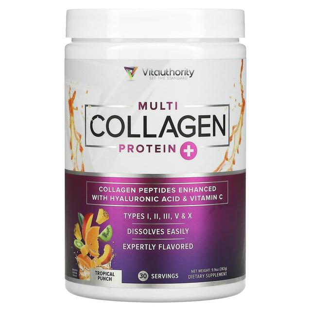 Vitauthority, Multi Collagen Protein, Tropical Punch, 9.9 oz (282 g) on Productcaster.