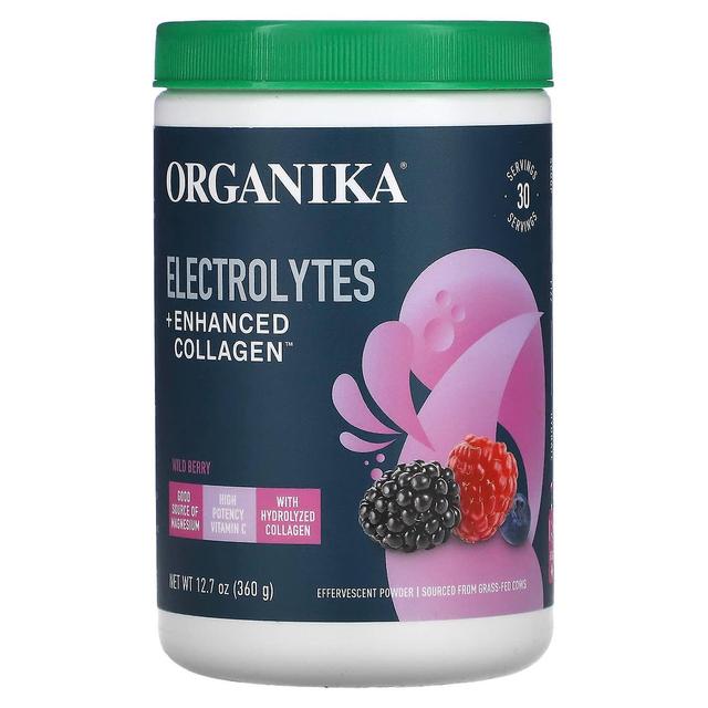 Organika, Elektrolyter + Förbättrat kollagen, Vildbär, 12.7 oz (360 g) on Productcaster.