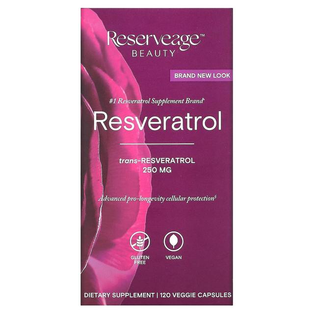 Reserveage Nutrition, Resveratrol, Trans-Resveratrol, 250 mg, 120 Cápsulas Vegetais on Productcaster.