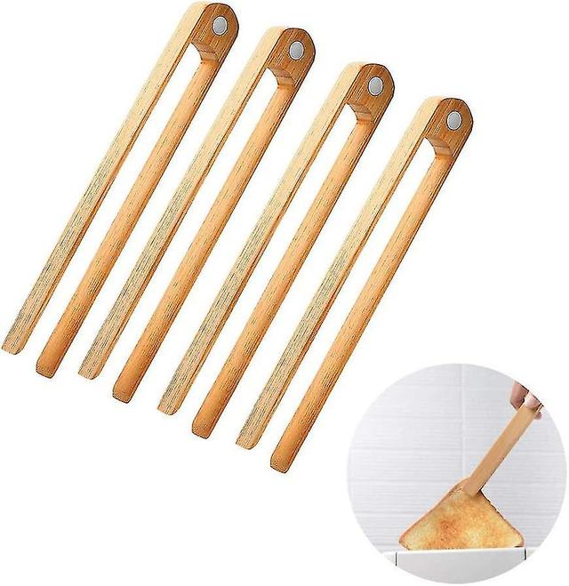 Cdgjd 4ks pinze magnetiche na tostapane v Bambù Da 8,7 pollici na toast da cucina v Legno, Eco on Productcaster.