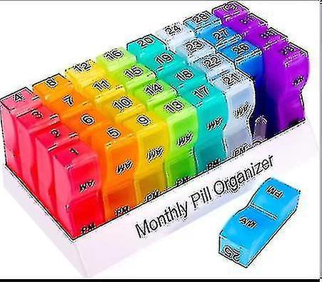 Monthly 3 Times A Day, One Month Pill Box Organizer To Hold Fish Oil, Vitamins, Supplements Medic on Productcaster.