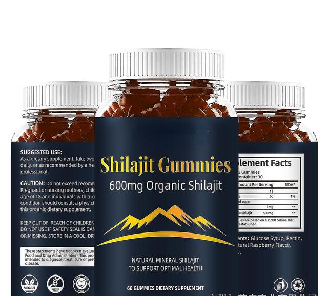 Pusili Shilajit Gummies 600mg, Shilajit Himalajan kumit miehille Naiset, Shilajit-hartsilisä, energia, immuuni ja keskittyminen 1 Pcs on Productcaster.