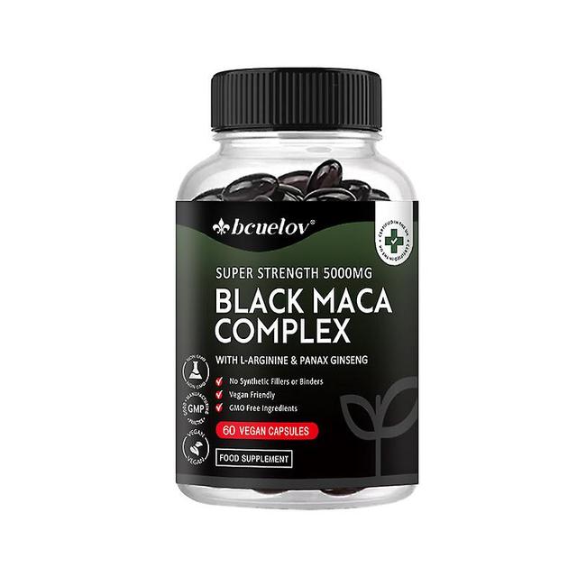 Vorallme Bcuelov Black Maca Wurzel Kapseln fördern die reproduktive Gesundheit, verbessern Energie, Erektion, Vitalität, verbessern die Durchblutun... on Productcaster.