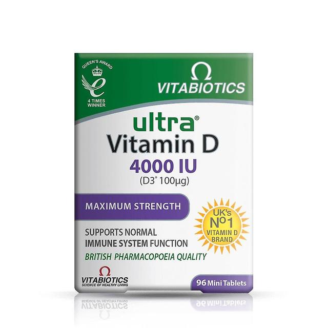 Vitabiotics Ultra Vitamina D Tabletas Unisex Ingrediente Natural 4000IU Suplemento on Productcaster.