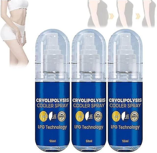 Cryolipolysis Cooler Spray, Reduces Cellulite Hydrating Moisturising, Faster Burning Of Subcutaneous Fat Tissue 3 pcs on Productcaster.