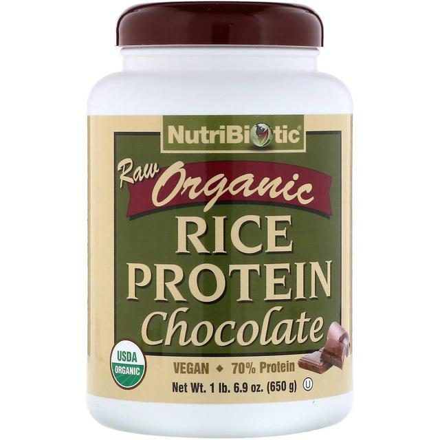 NutriBiotic, Raw Organic Rice Protein, Chocolate, 1 lb 6.9 oz (650 g) on Productcaster.