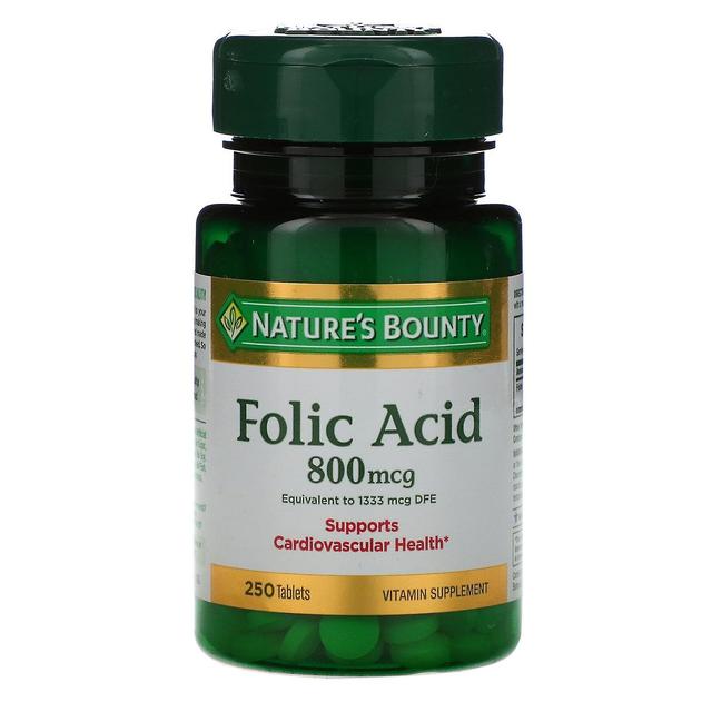 Natures Bounty Nature's Bounty, Folic Acid, 800 mcg, 250 Tablets on Productcaster.