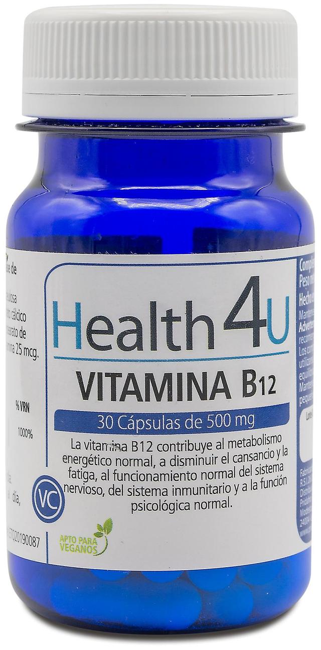 Health 4U Vitamin B12 500 mg 30 Capsules on Productcaster.