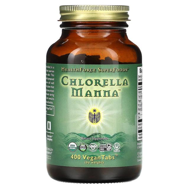 HealthForce Superfoods, Chlorella Manna, 400 VeganTabs on Productcaster.