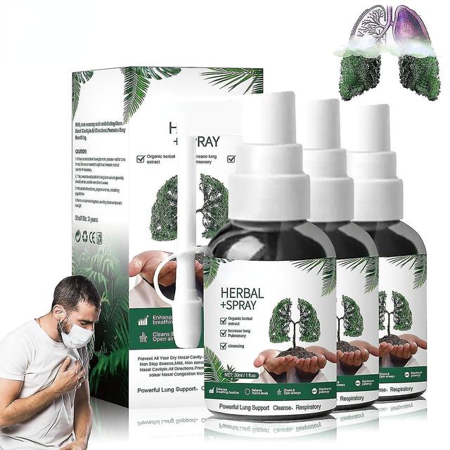 Frusde Herbal Lung Cleanse Mist, Powerful Lung Support, Natural Herbal Extract Cleanse Mist Powerful Lung Cleanse Respiratory 3Pcs on Productcaster.