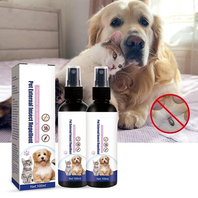 1 Pack Pet Flea Spray Cat And Dog Pet Skin Cleaning External Tick Repellent Anti-itch Spray 2pc on Productcaster.