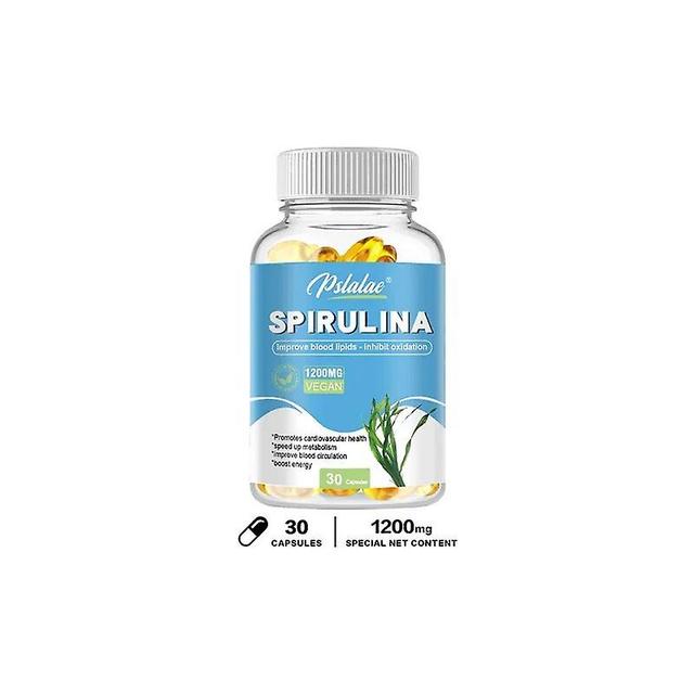 Eccpp Natural Organic Spirulina Supplement - 1200 Mg Boost Energy Immune System Maximum Strength Gluten Free Vegetarian Capsules 30 Capsules on Productcaster.