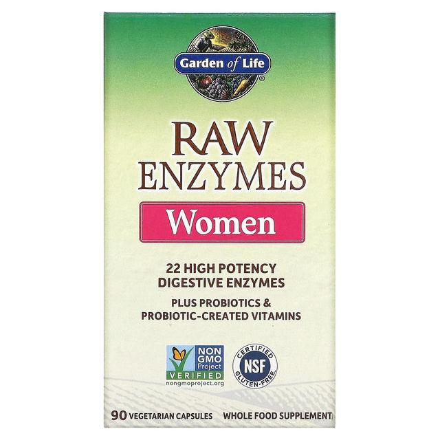 Garden of Life, RAW Enzymes, Women, 90 Vegetarian Capsules on Productcaster.