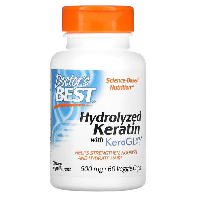 Doctor's Best, hydrolysiertes Keratin, 500 mg, 60 vegetarische Kapseln on Productcaster.