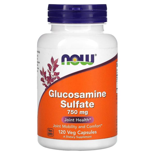 NOW Foods, glukosamiinisulfaatti, 750 mg, 120 kasviskapselia on Productcaster.