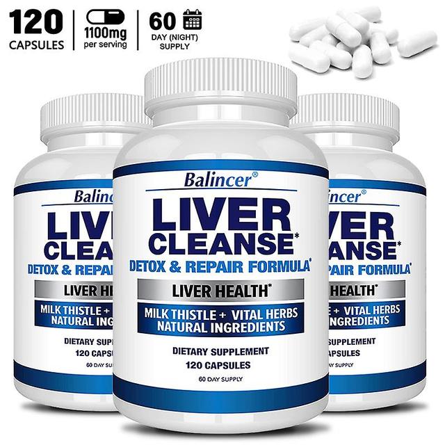 Vorallme Balincer Milk Thistle Capsules, Help The Liver Purify And Detoxify, Reduce Blood Lipids And Diabetes, And Improve Immunity 120 count-3 bottle on Productcaster.