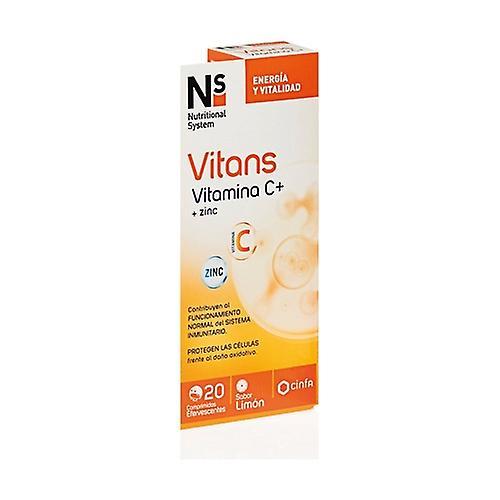 Nutritional System Vitans vitamin C+zinc lemon 20 effervescent tablets (Lemon) on Productcaster.