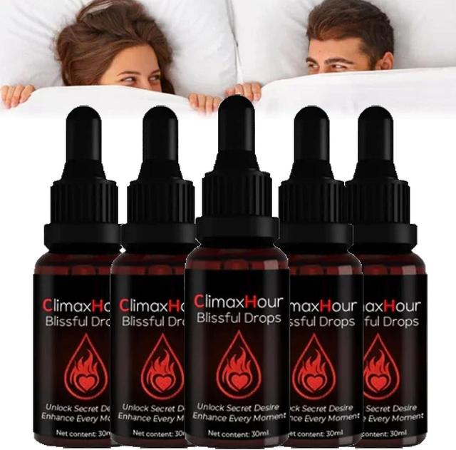 Climaxhour Blissful Drops, Secret Drops Voor Sterke Mannen, Secret Happy Drops, Verbeterde Secret Drops, Verbetering Van Gevoeligheid En Plezier 5Pc's on Productcaster.