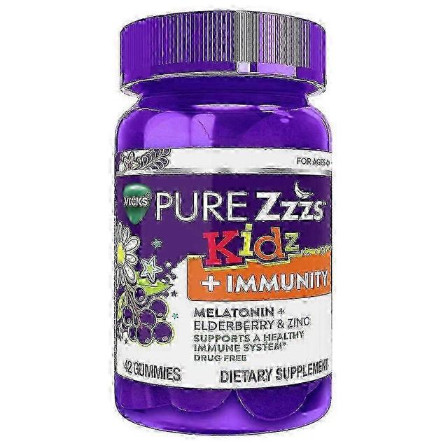 Vicks pure zzzs kidz + immunità melatonina caramelle gommose per dormire, bacche naturali, 42 cad. on Productcaster.