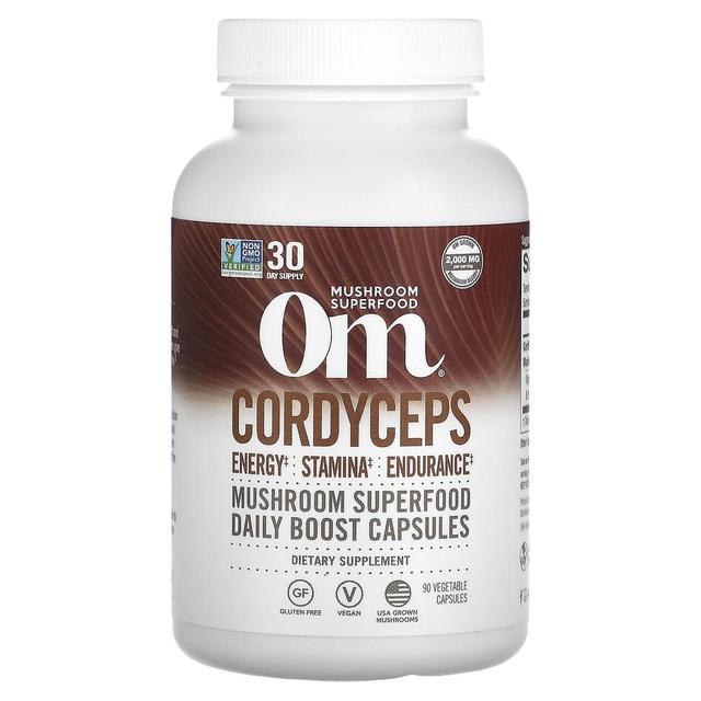 Om Mushrooms Om svamp, Cordyceps, 90 vegetabiliska kapslar on Productcaster.