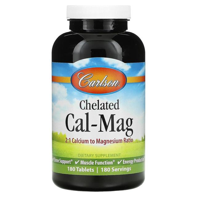 Carlson, Chelated Cal-Mag, 180 Tablets on Productcaster.