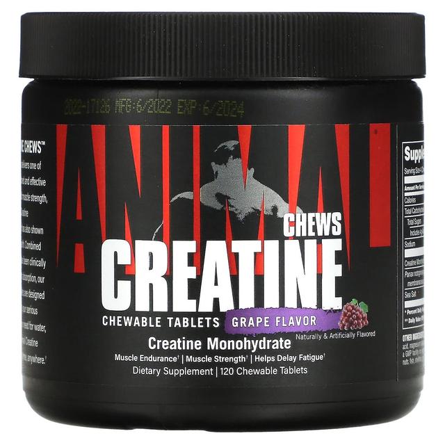 Universal Nutrition, Animal, Creatine Chews, Grape, 120 Chewable Tablets on Productcaster.