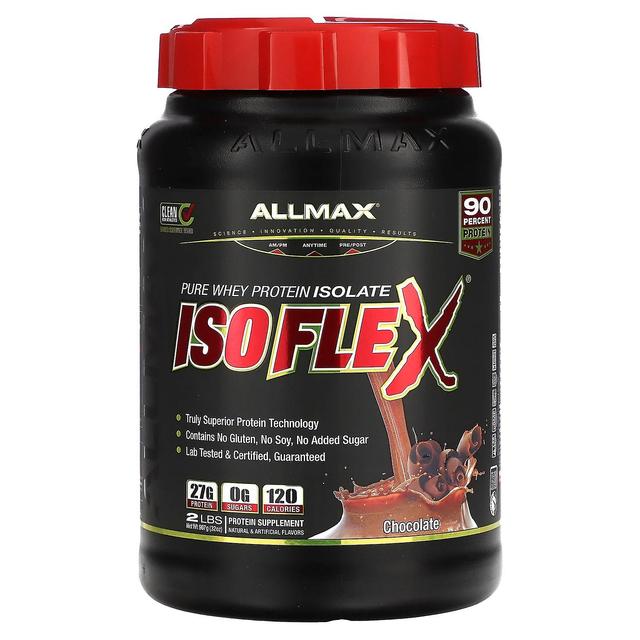 ALLMAX, Isoflex, 100% Ultra-Pure Whey Protein Isolate (WPI Ion-Charged Particle Filtration), Chocola on Productcaster.