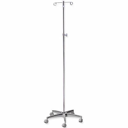 McKesson IV Stand Floor Stand 2-Hook 5-Leg, Dual-Wheel Nylon Casters, Cast Aluminum Base, Count of 1 (Pack of 1) on Productcaster.