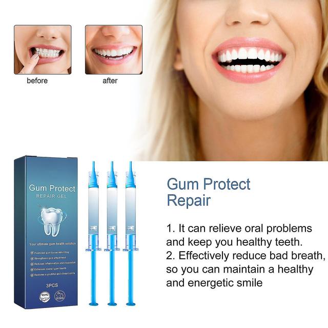 Gum Protect Repair Drops, Natural Gum Liquid Drops Płyn do płukania jamy ustnej, żel do żucia Dentizen, z łatwością odmładzają dziąsła 3pcs on Productcaster.